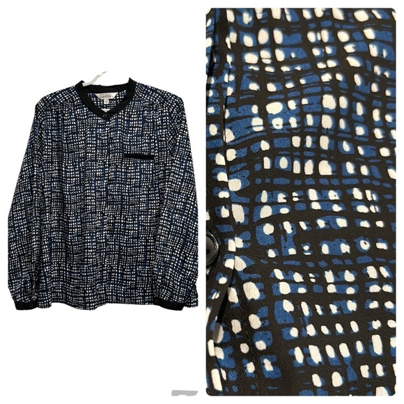 Northern reflection Tradition, S 18P, navy blue and white hidden button up - Picture 10 of 12